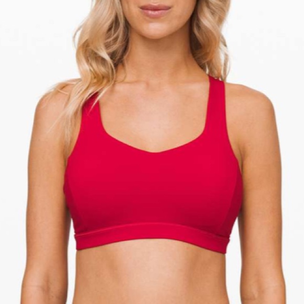Lululemon Free to Be Serene Red Sports Bra